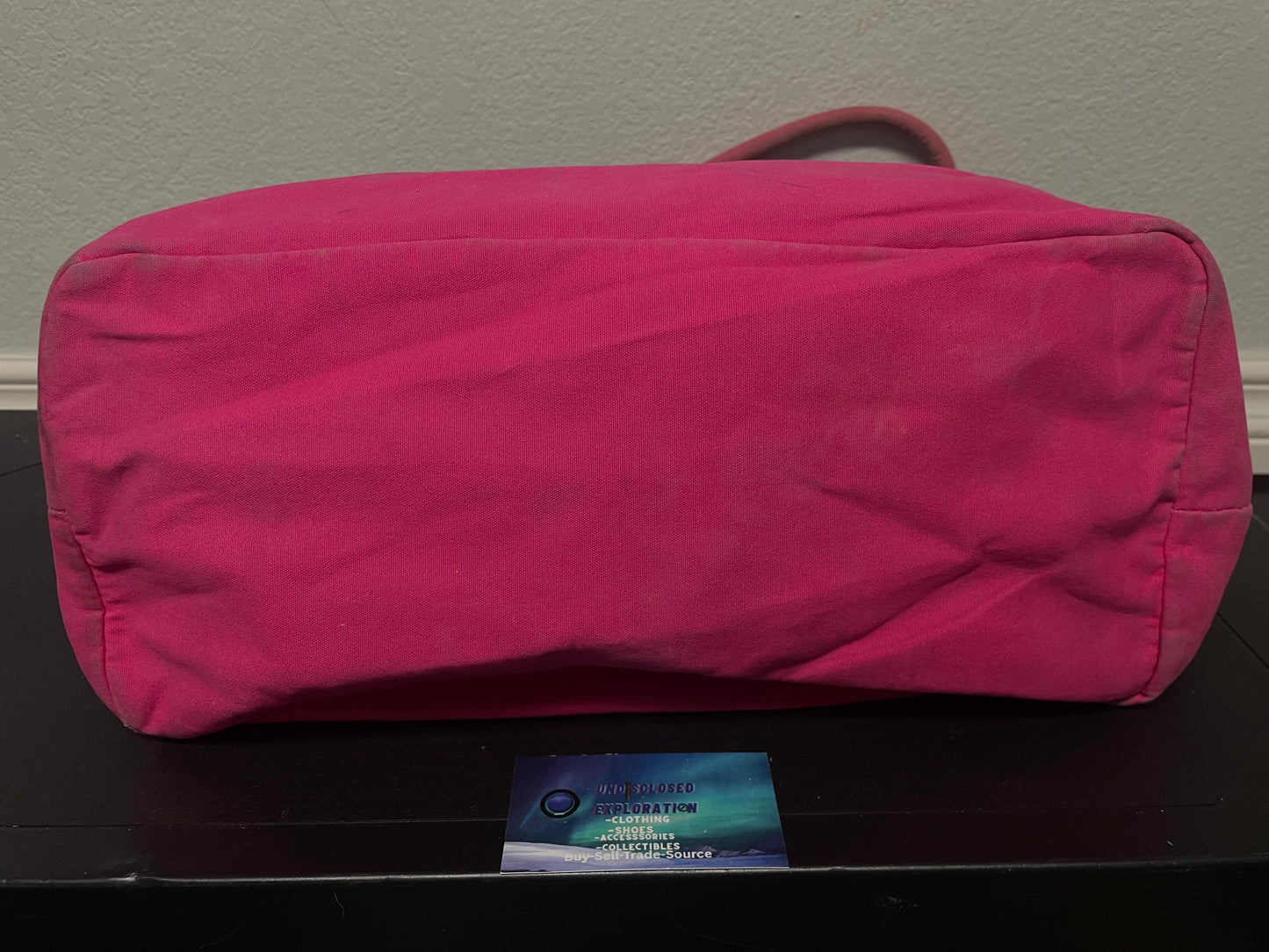 Victoria's Secret black and pink sequin tote bag