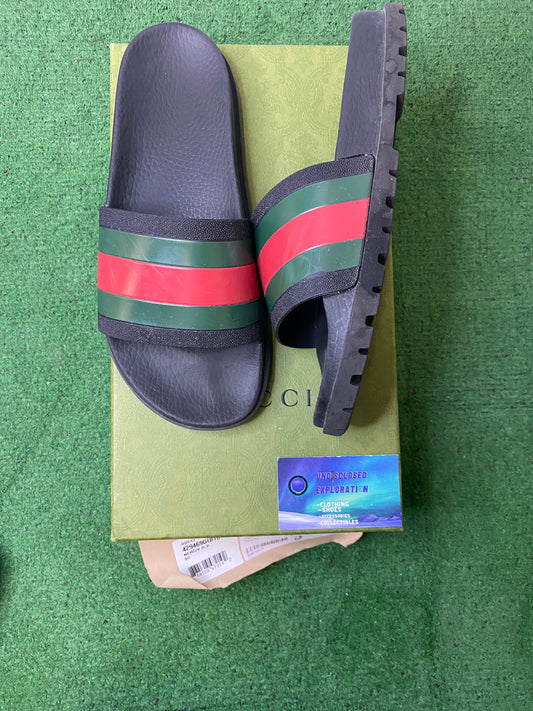 Gucci black web slide size 9men/10.5women