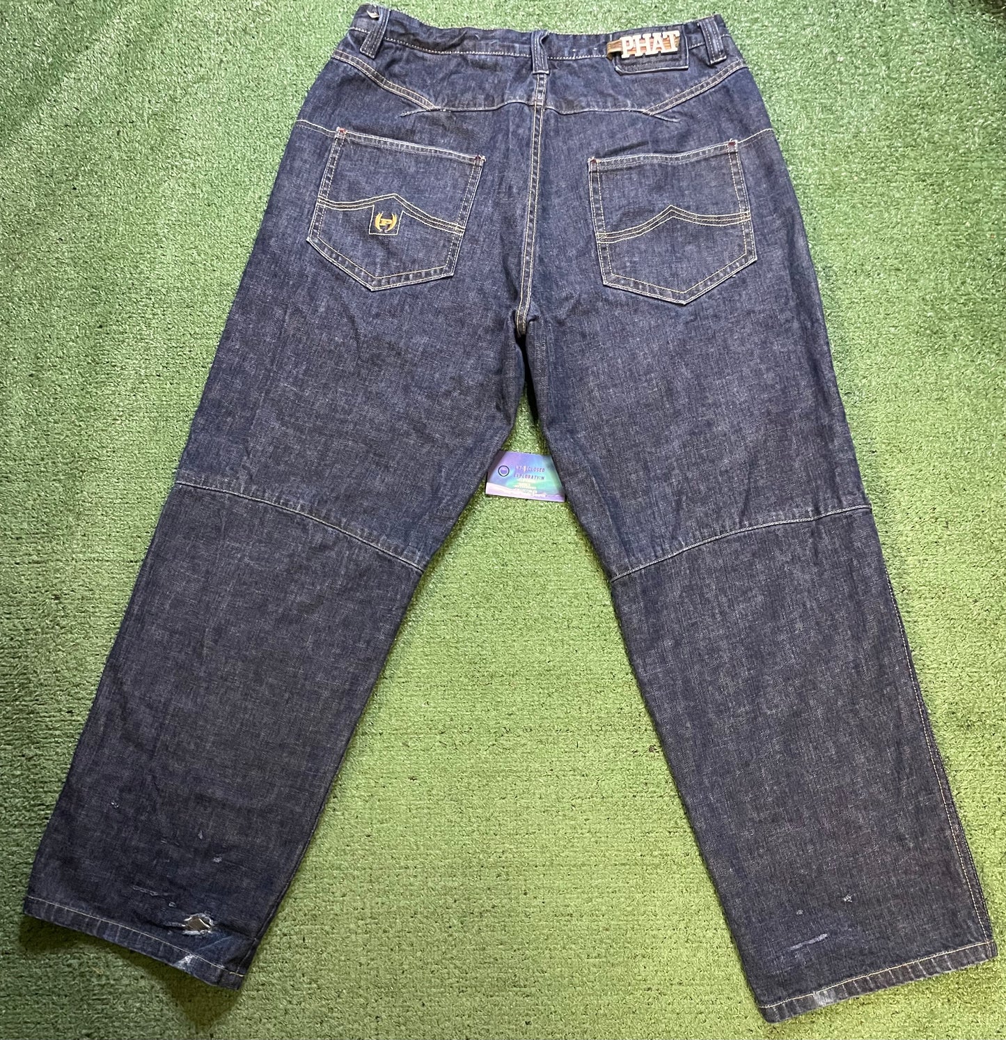 Phat Farm embroidered dark wash jeans