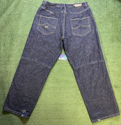 Phat Farm embroidered dark wash jeans