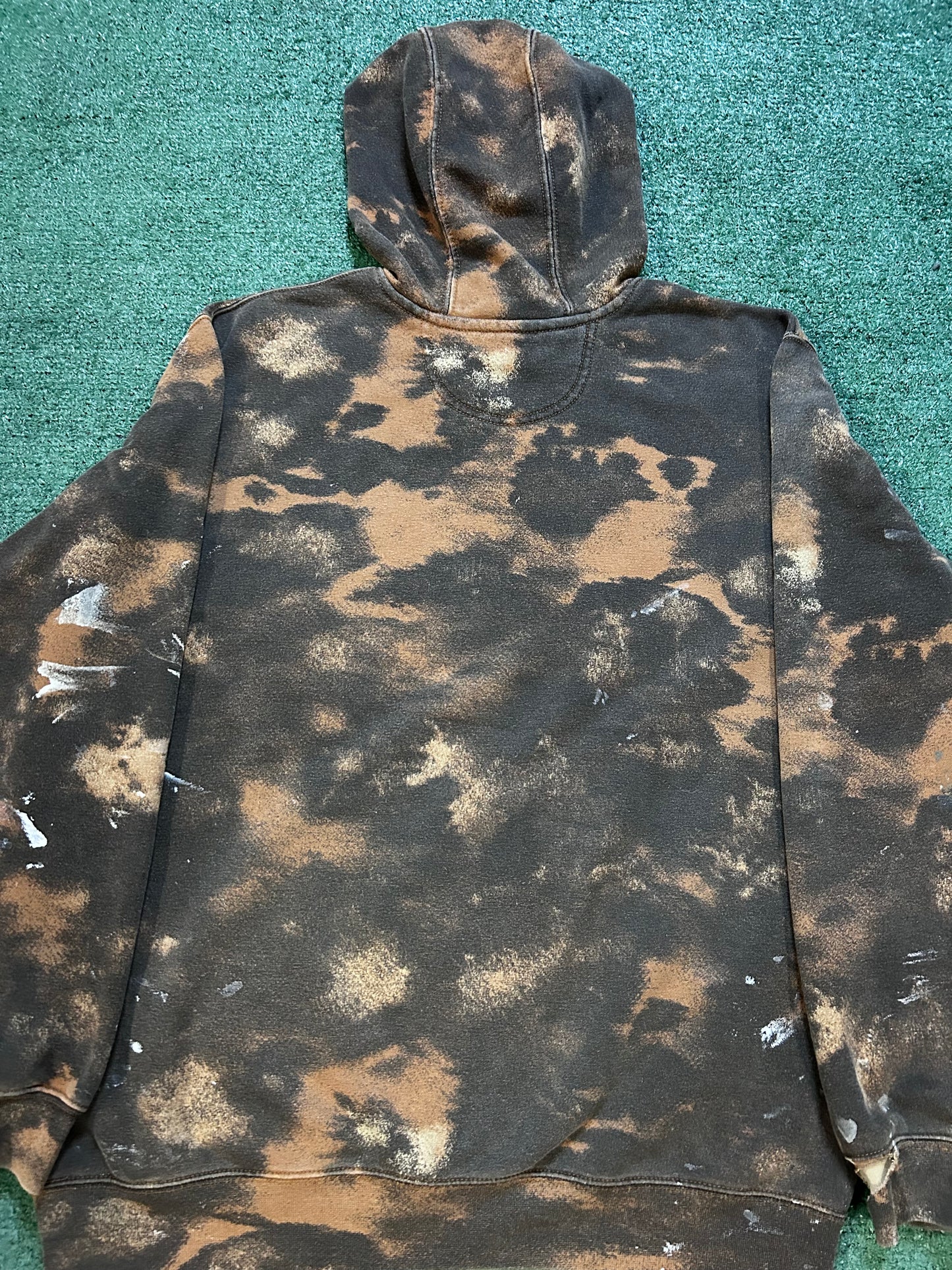 Carhartt paint splatter brown hoodie