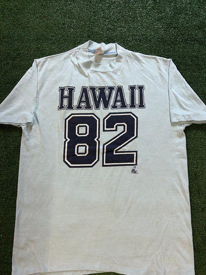 Vintage 1982 Hawaii blue tee