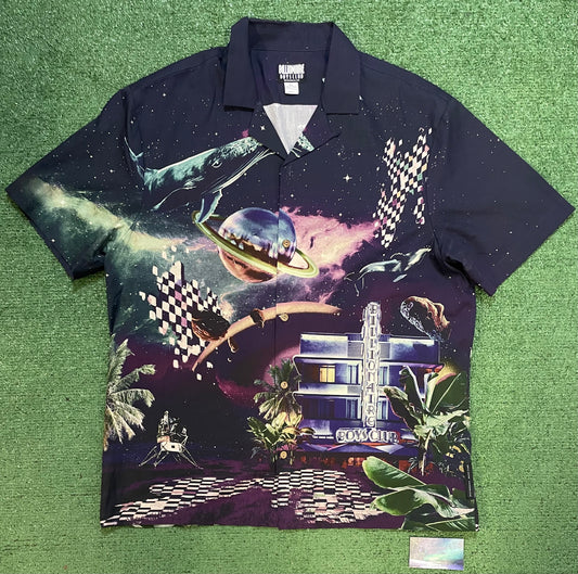 Billionaire Boys Club  button up Orion hotel galaxy all over print