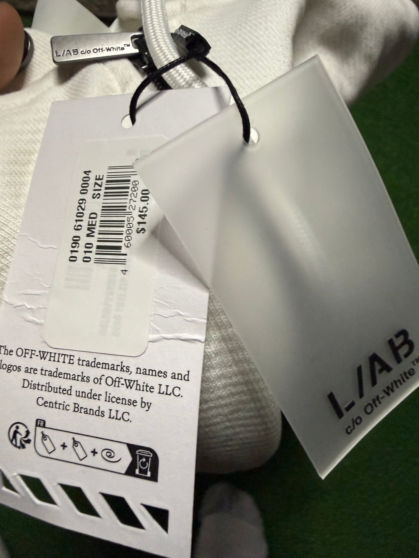 Off-White L/AB Zip Up Hoodie