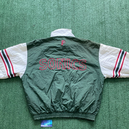 Vintage Seattle Supersonics pro player zip up