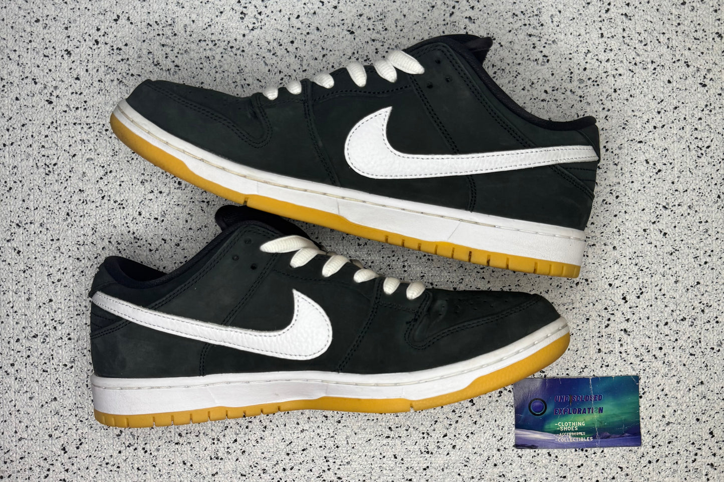 Nike Dunk SB Low Black Gum 10.5 Men/12 Women “Preowned”