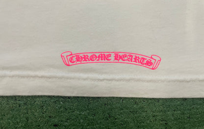 Chrome Hearts made in Hollywood USA white and pink tee