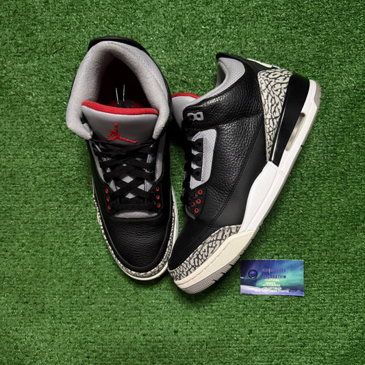 Jordan 3 Black Cement 2018 12 Men/13.5 Women “Preowned”