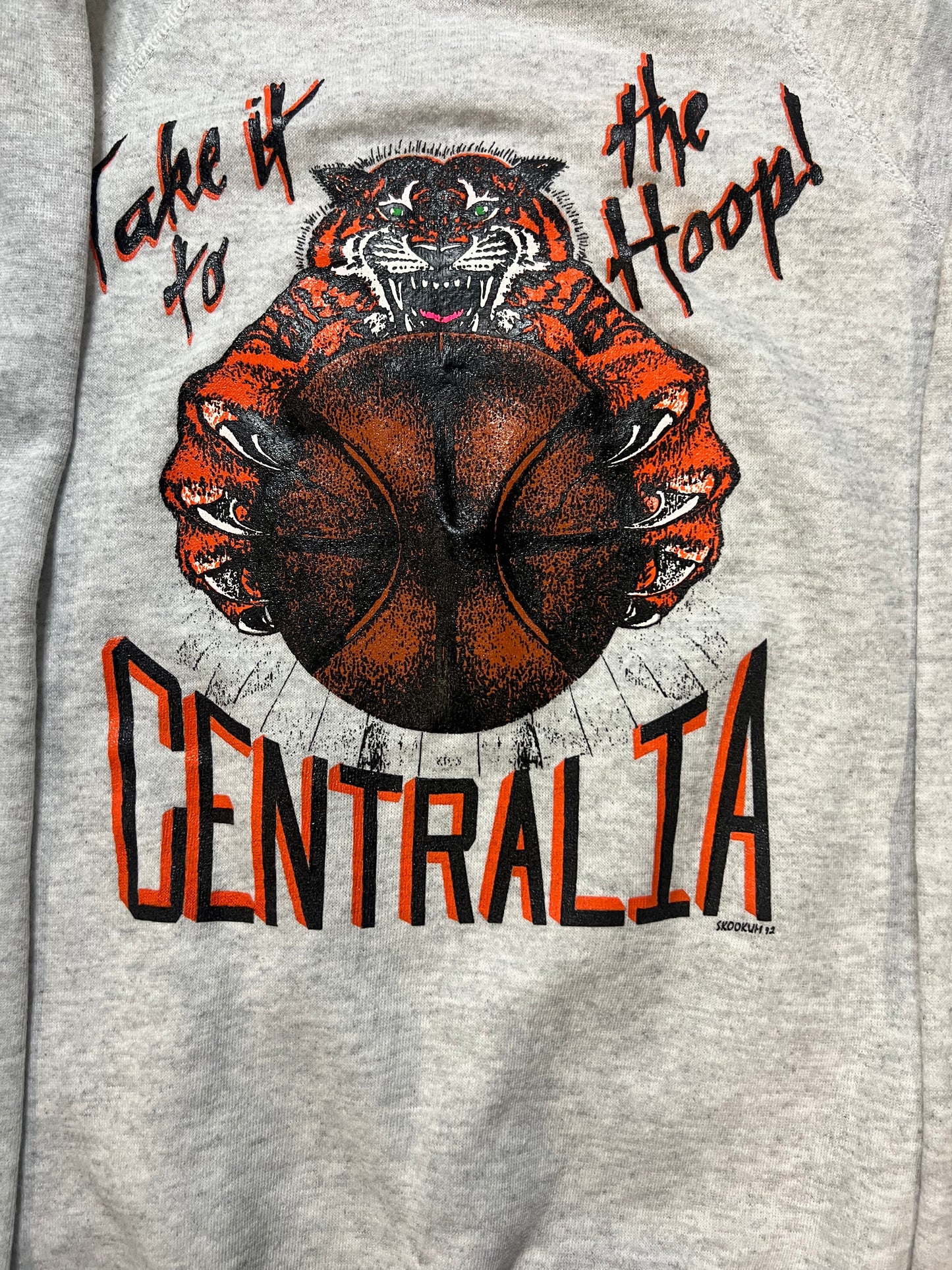Vintage 1980s take it to the hoop centralia basketball crewneck