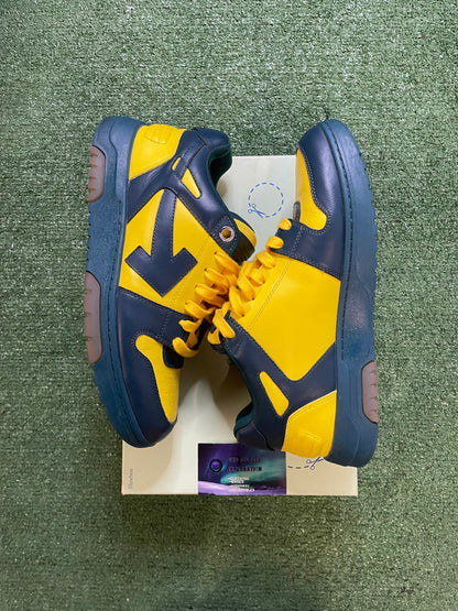 Off white out of office blue and yellow size 10men/11.5women(EU 43)