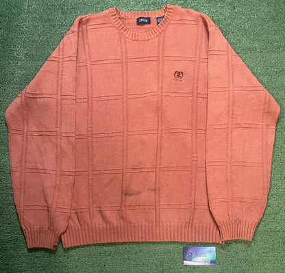 Izod orange square block knit sweater
