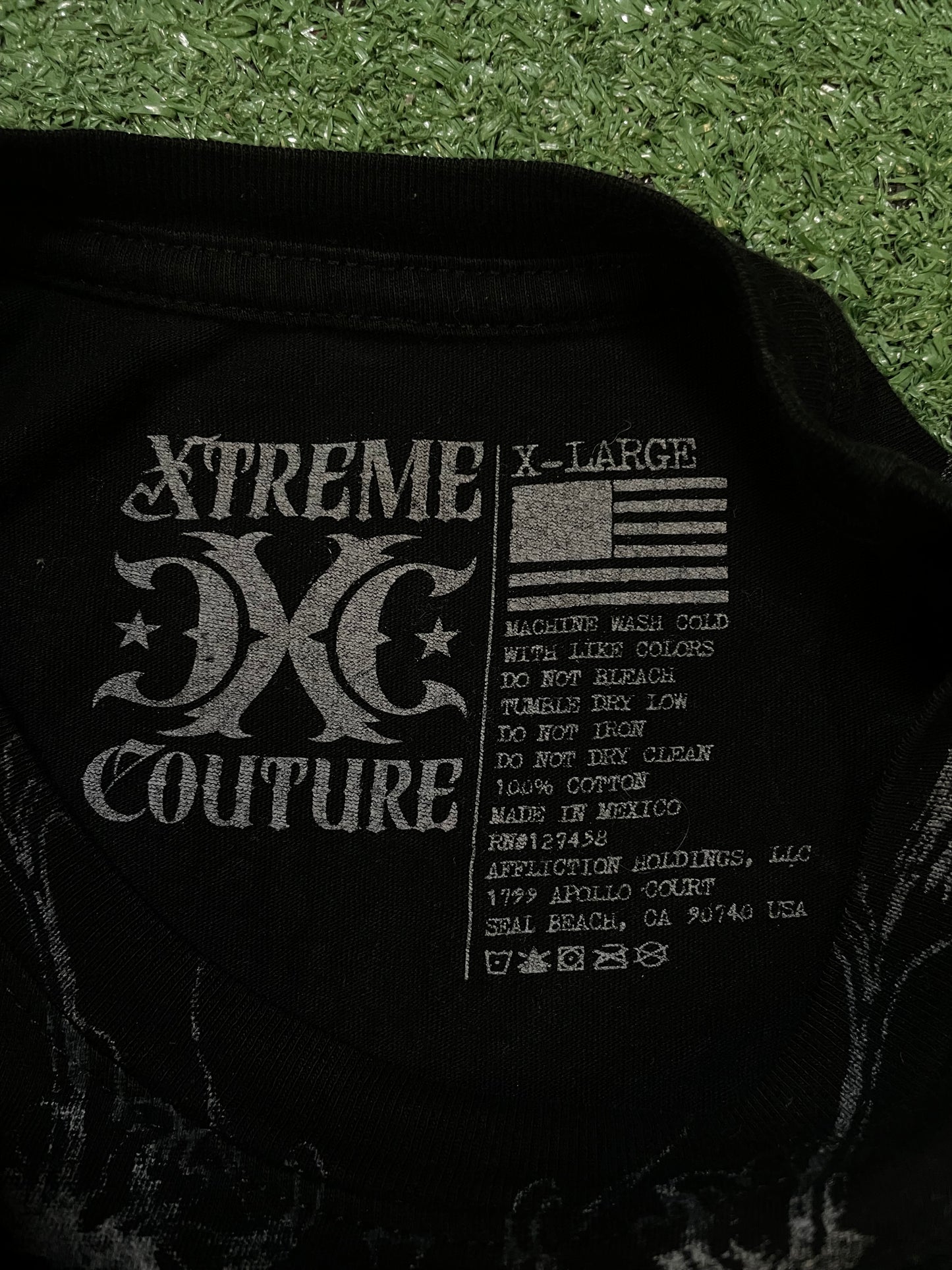 Xtreme Couture design by affliction blue & black tee