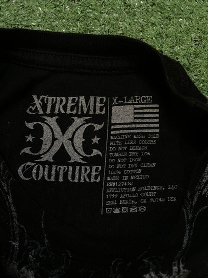 Xtreme Couture design by affliction blue & black tee