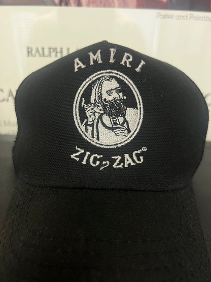 Amiri black zig zag hat