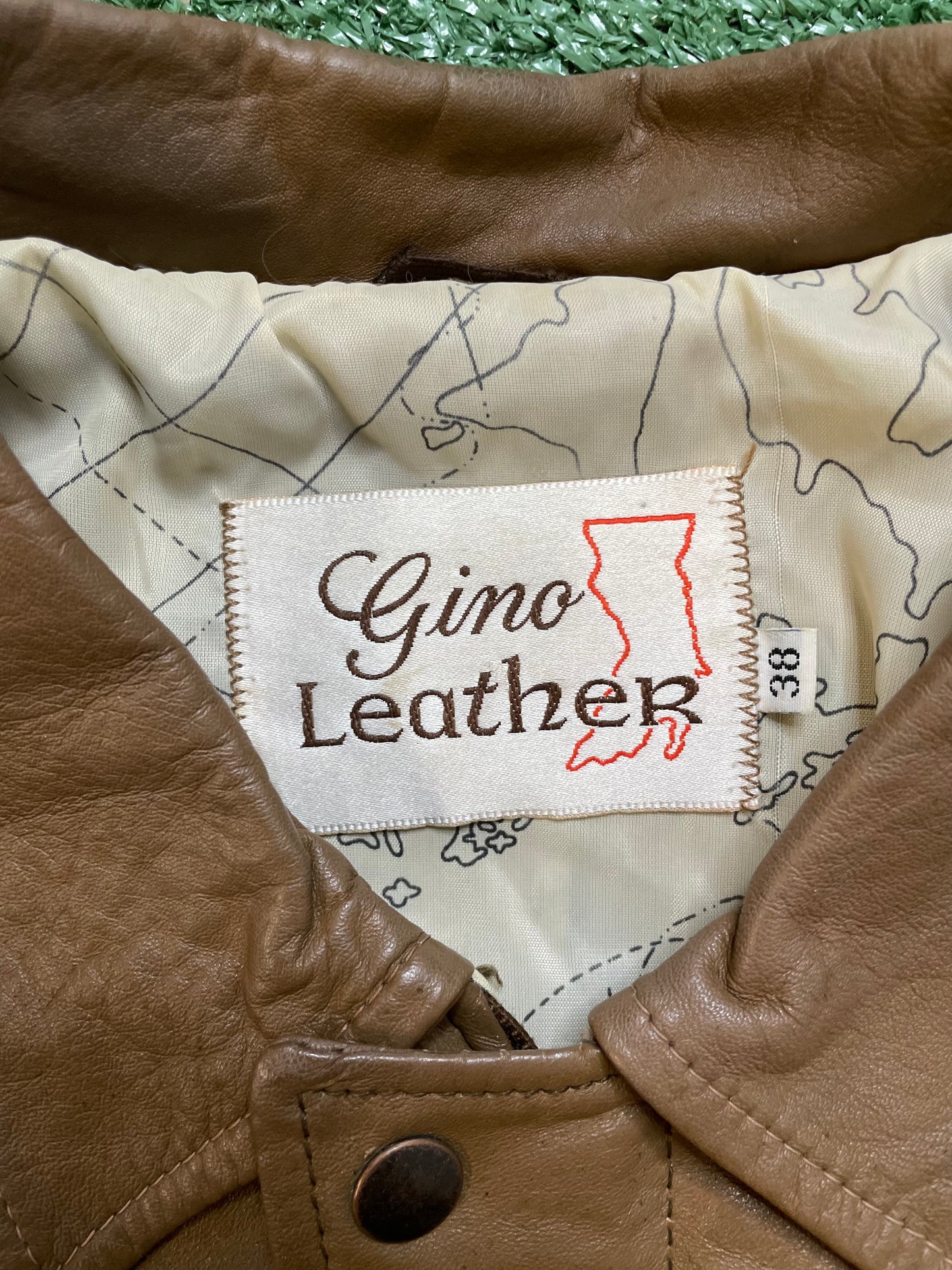 Vintage Gino Leather brown jacket