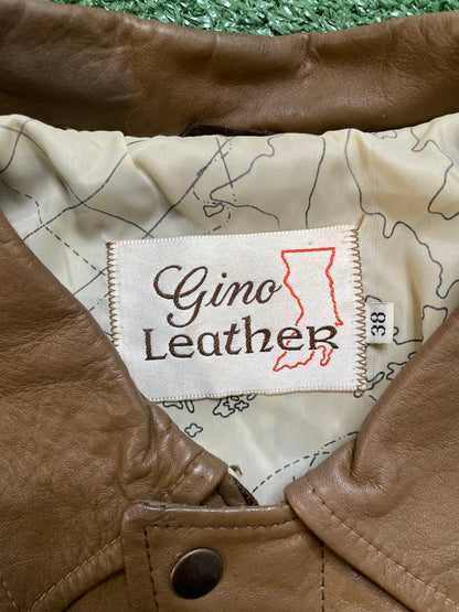 Vintage Gino Leather brown jacket