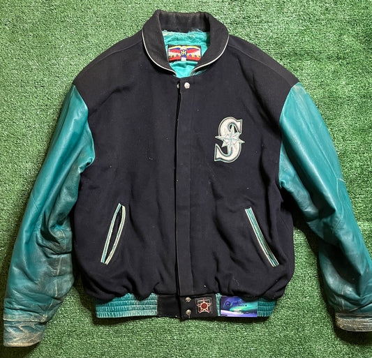 Vintage Seattle Mariners Jeff Hamilton Varsity Jacket