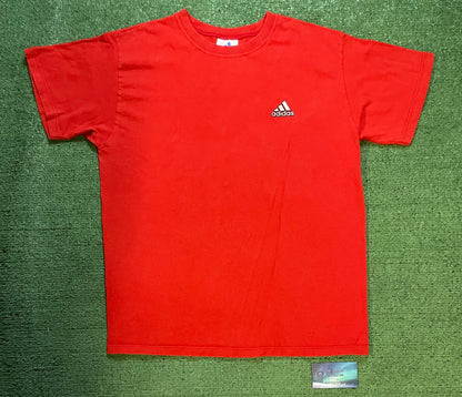 Vintage 1990s Adidas red embroidered tee