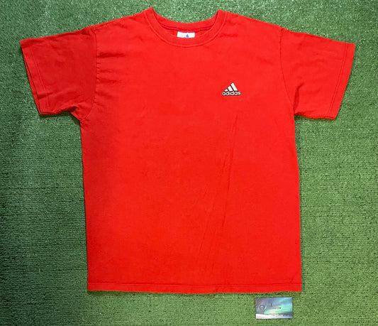 Vintage 1990s Adidas red embroidered tee