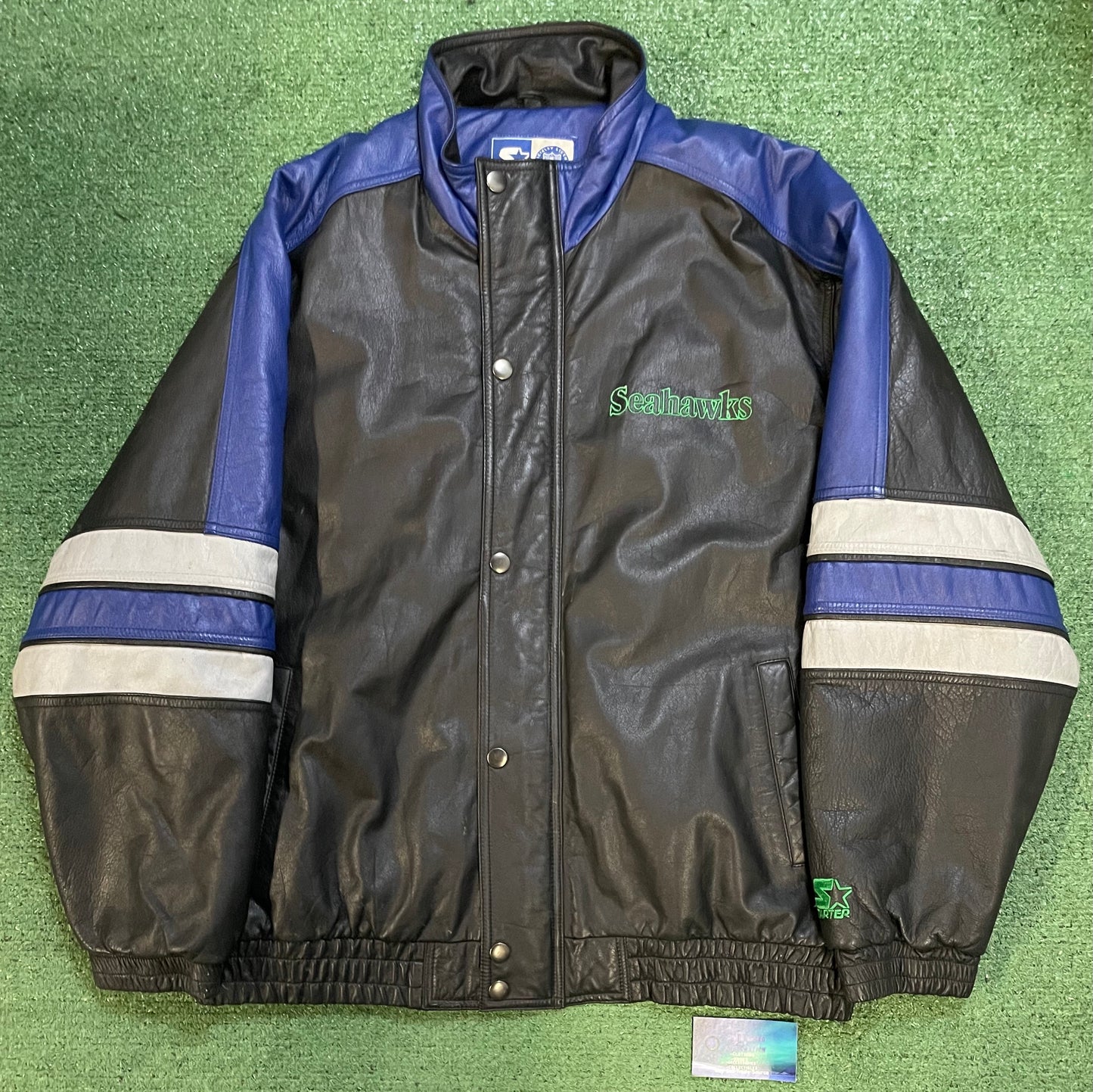 Vintage 1990s Seattle Seahawks starter leather jacket