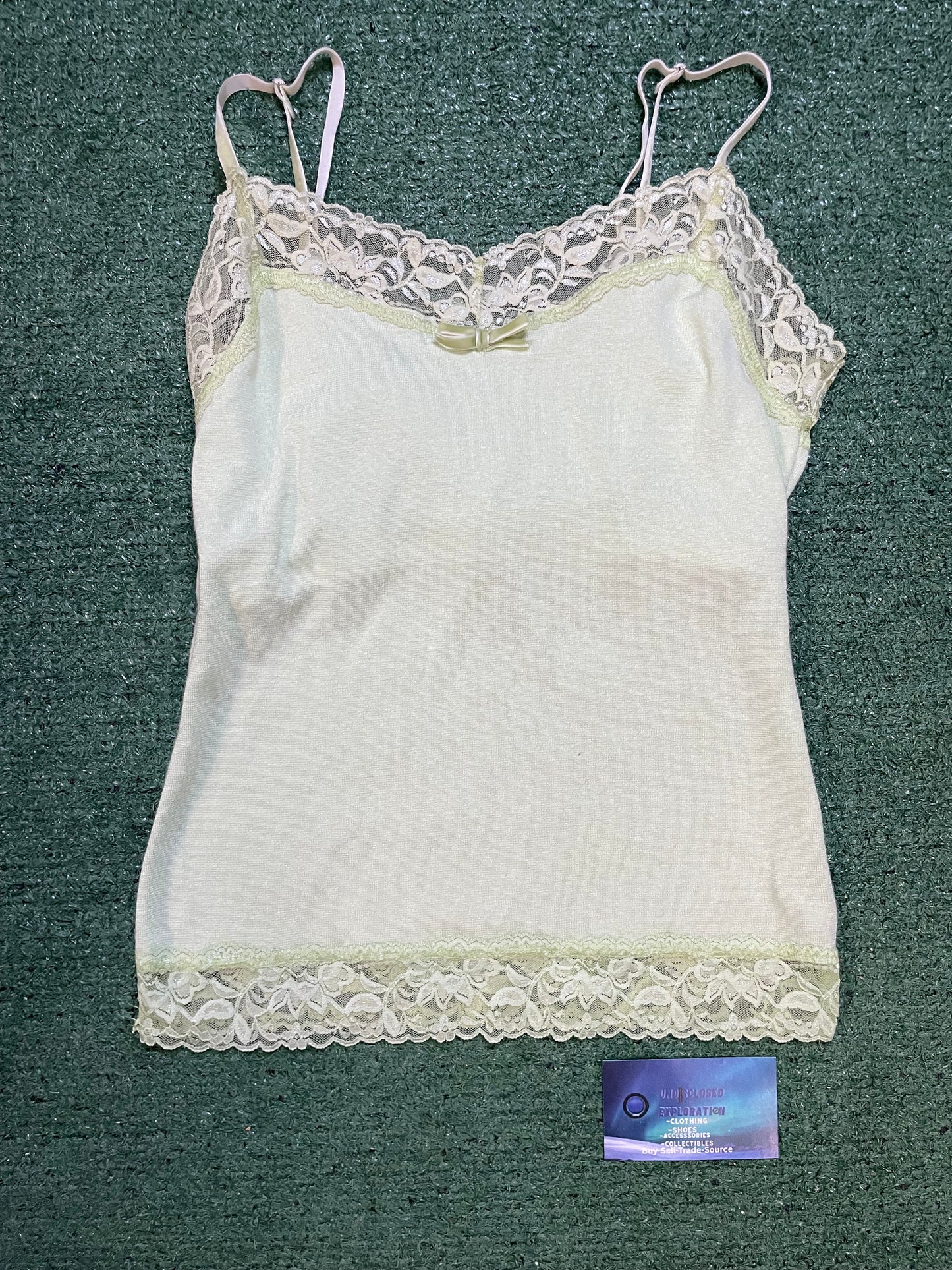 Vintage Bleu Jeans cami  pistachio top