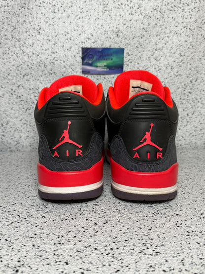 Jordan 3 Crimson 10 Men/11.5 Women “Preowned”