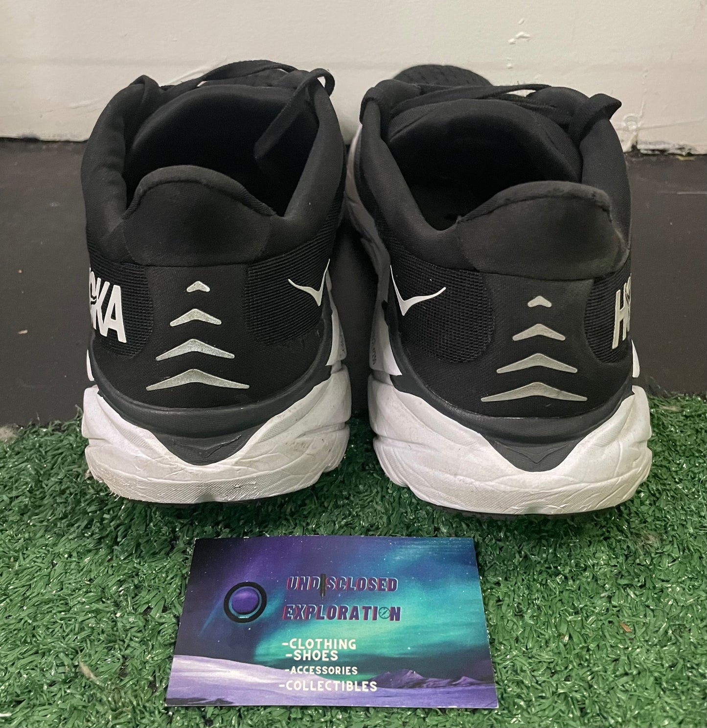 Hoka One Clifton 8 black and white size 10men/11.5women