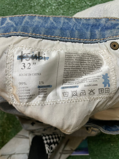 Ksubi graffiti light wash jeans