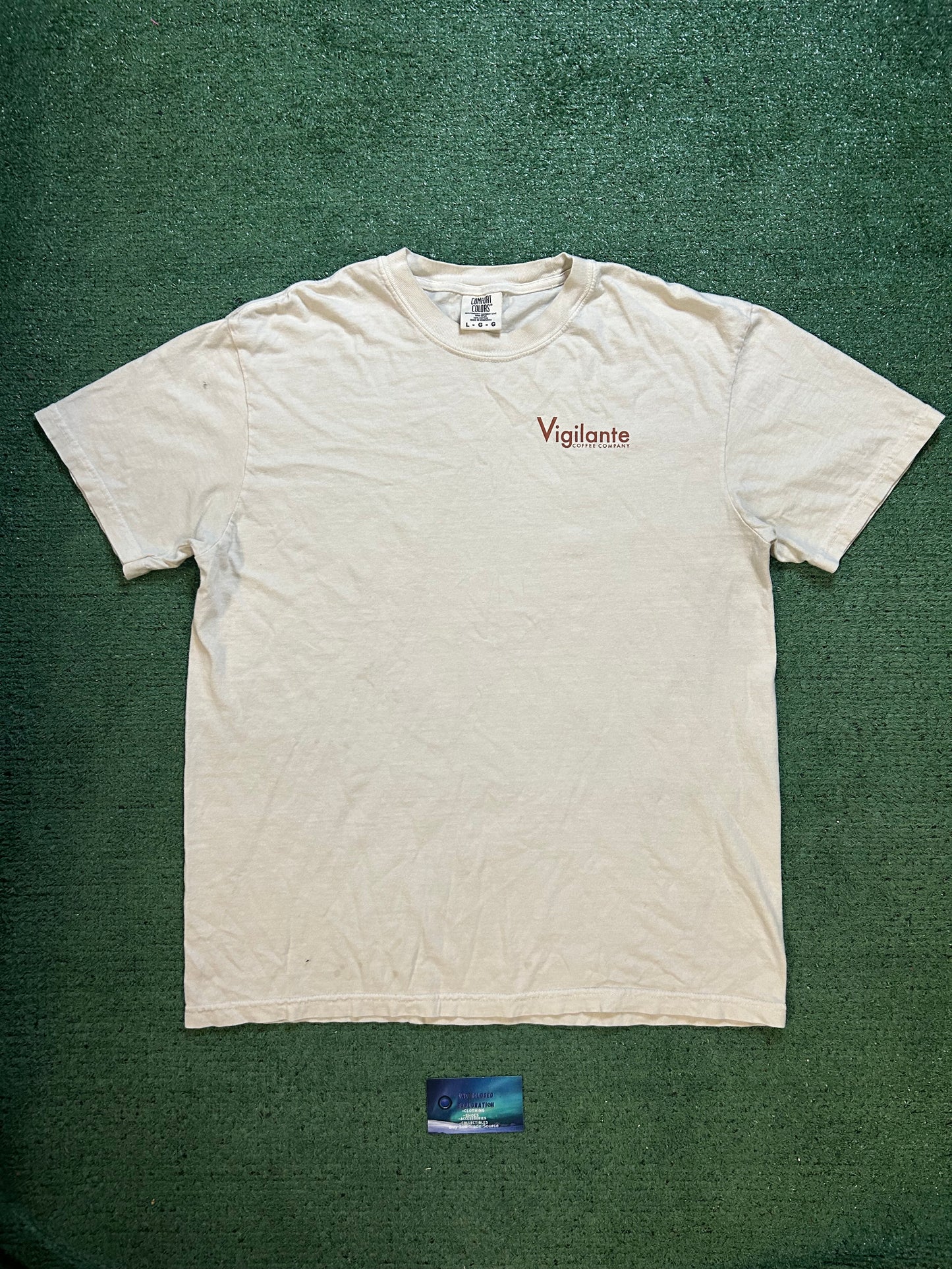 Vigilante coffee cream tee