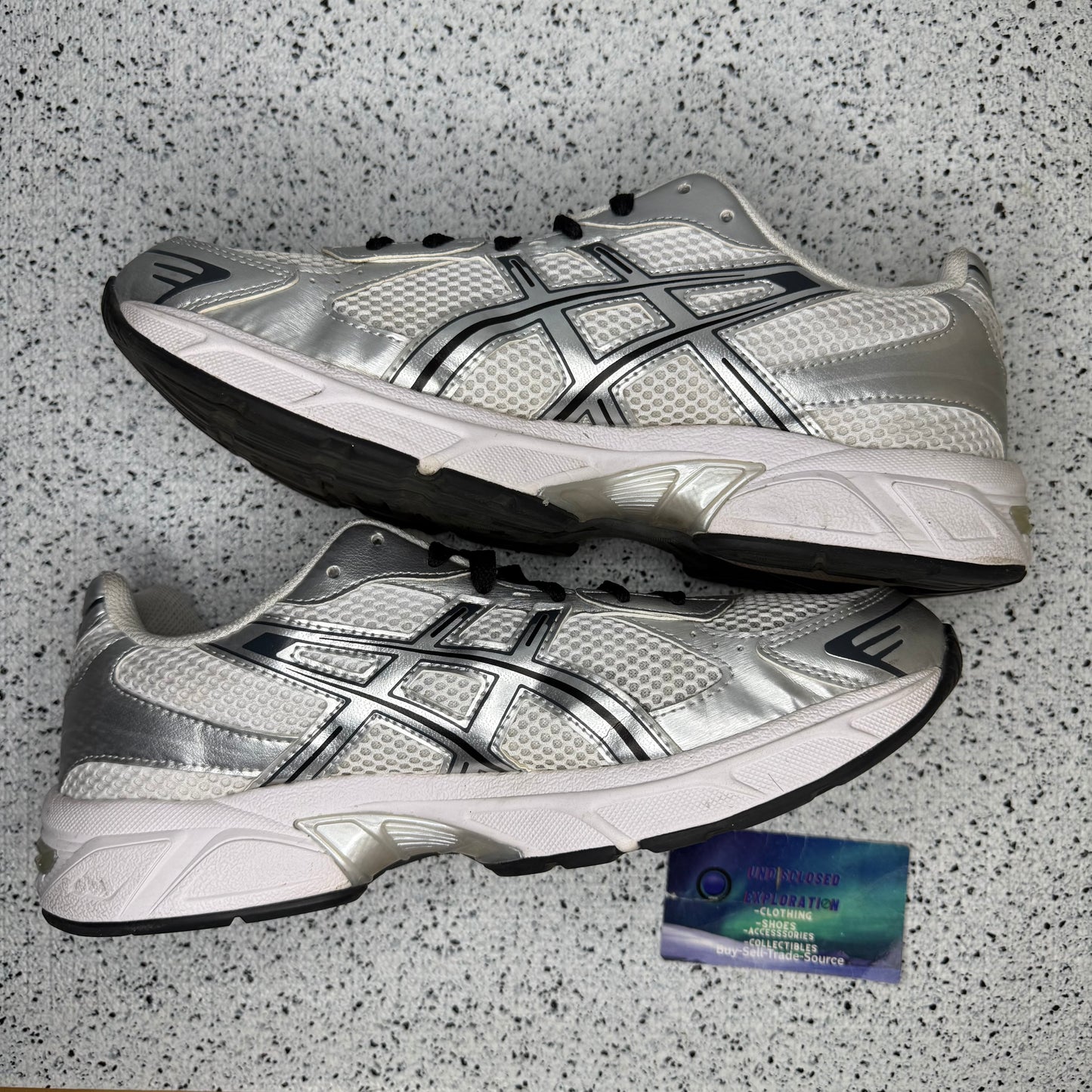 ASICS Gel-1130 White Pure Silver 9.5 Men/11 Women “Preowned”