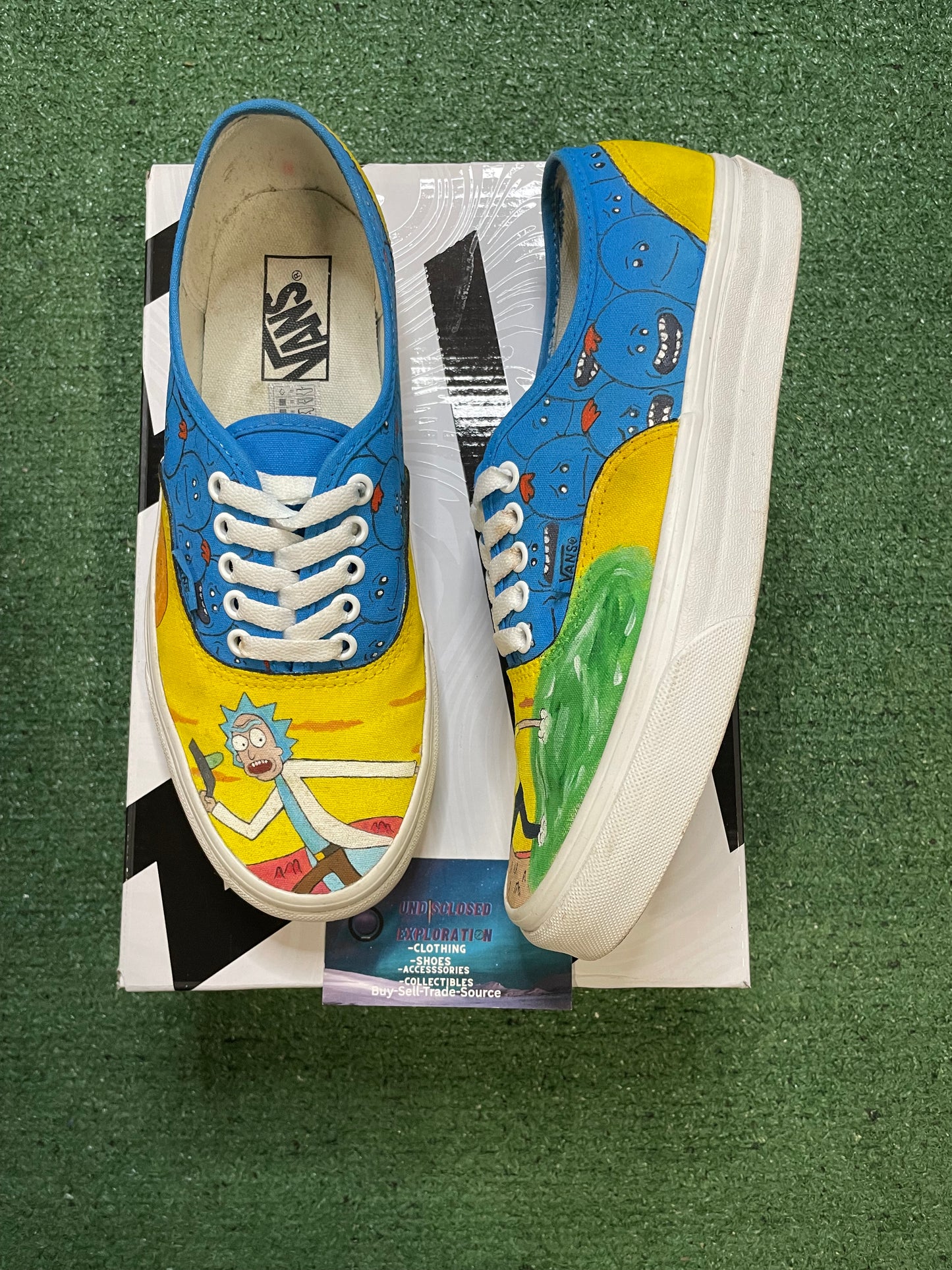 Vans custom Rick & Morty hand painted size 8men/9.5women