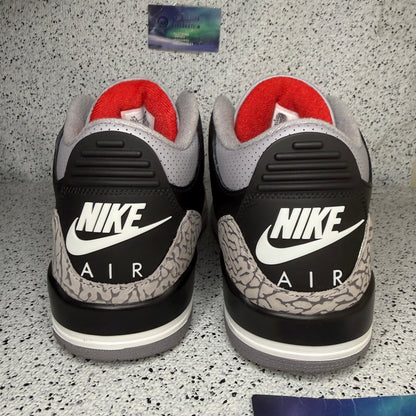 Jordan 3 Black Cement 10.5 Men/12 Women “Preowned”