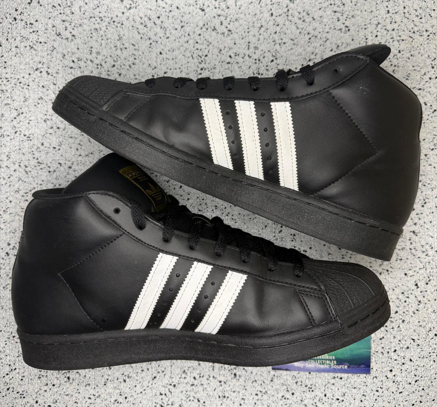 Adidas Pro Model Black White 9.5 Men “Preowned”