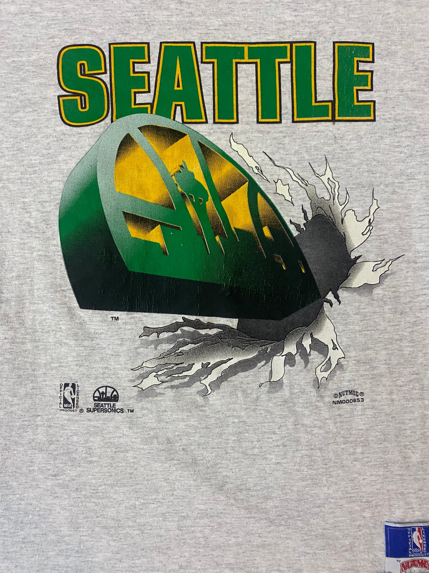 Vintage Seattle SuperSonics Breakthrough logo shirt