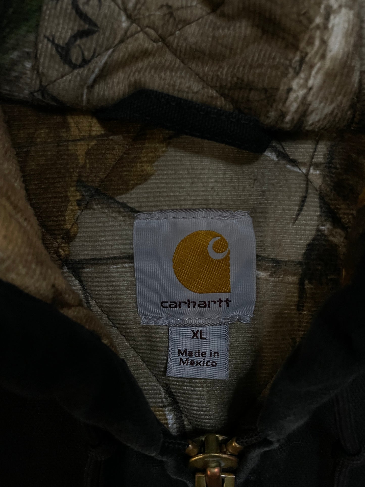 Vintage Carhartt Hooded black jacket