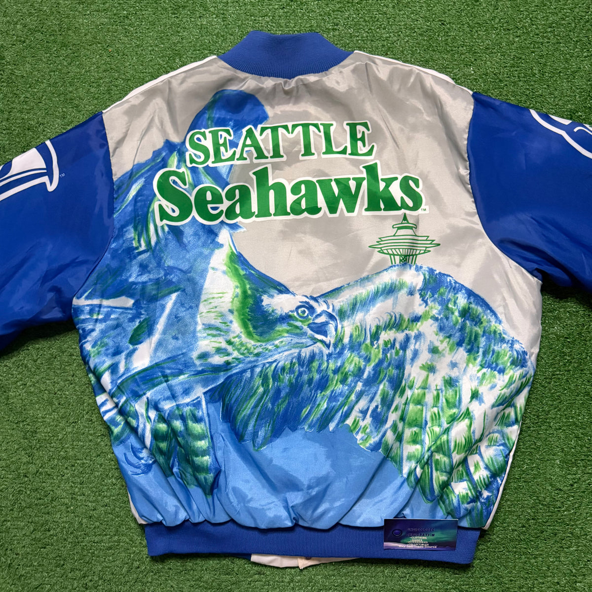 Vintage Seattle Seahawks Chalk Line Satin Jacket