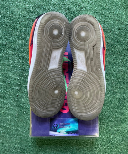 Nike X undefeated Air Force 1 low total orange size 8.5men/10women