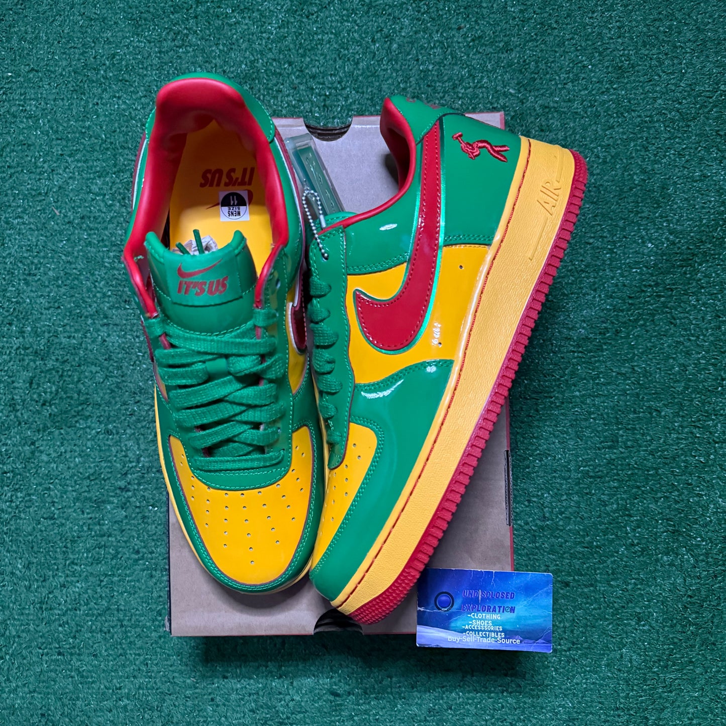 Nike Air Force 1 Lil Yachty Concrete Boys Lucky Green 11 Men “Preowned”