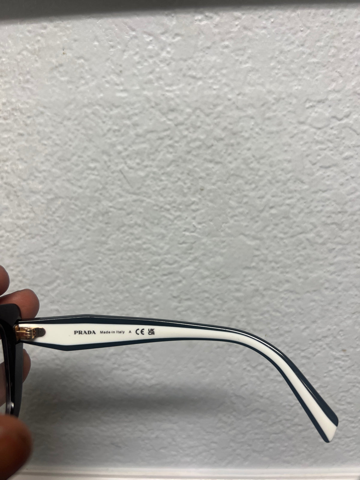 Prada black & white cat eye VPR B04 glasses