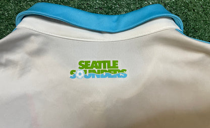 Seattle Sounders 2017/2018  white and blue away jersey
