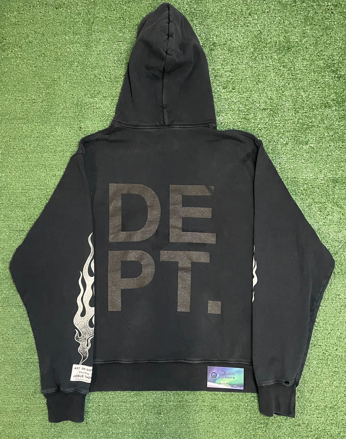 Gallery Dept black flames hoodie