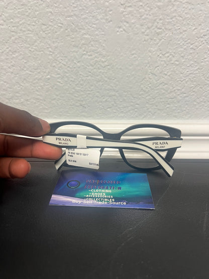 Prada black & white cat eye VPR B04 glasses