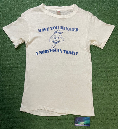 Vintage 1970s have you hugged a Norvegian tee