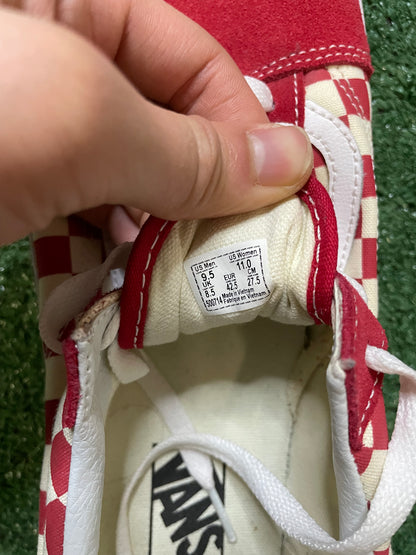 Vans old skool red check board 9.5men/11women