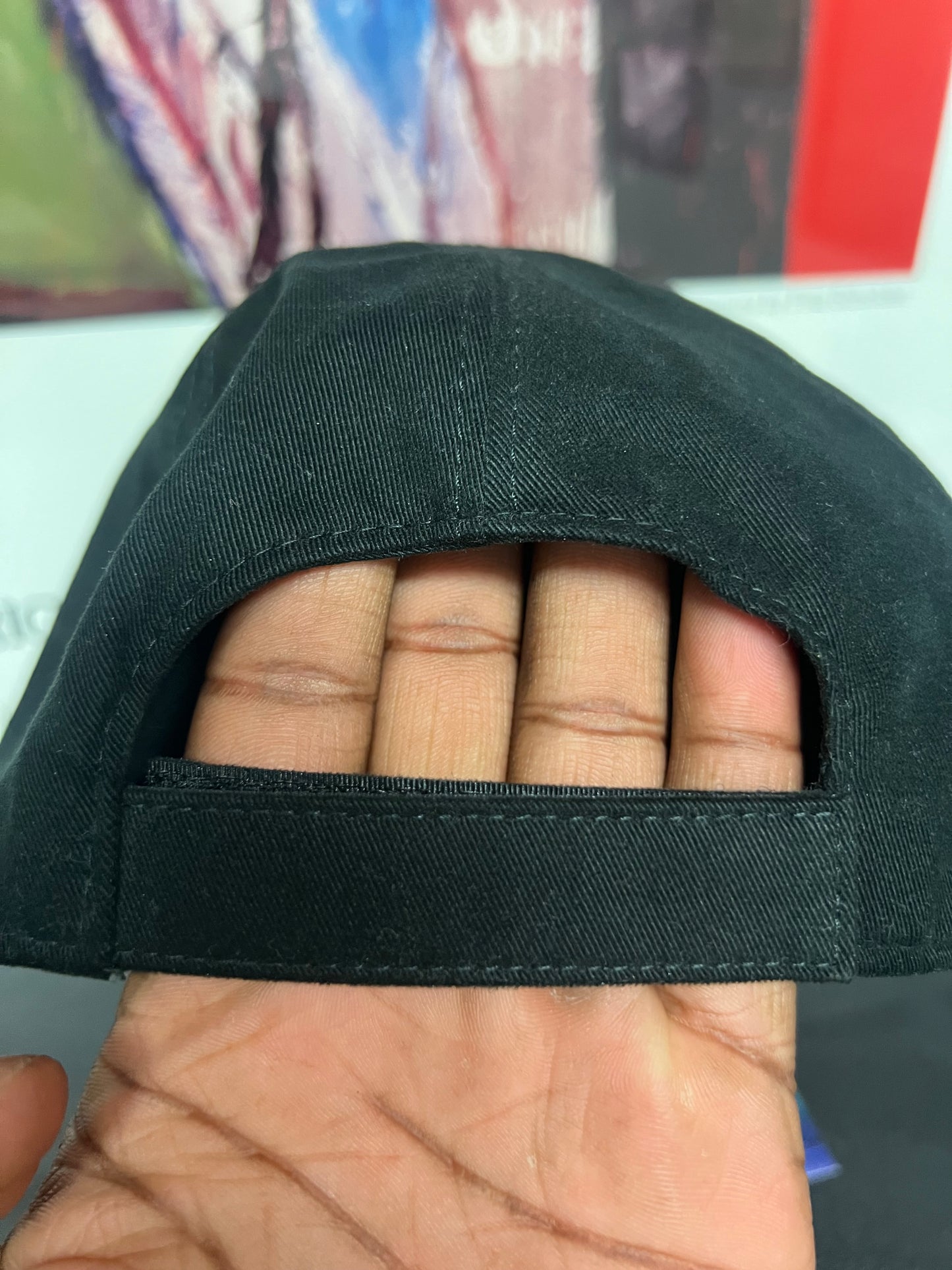Fendi black and red embroidered hat