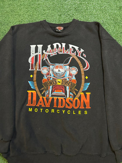 Vintage 1990s Harley Davidson 100 year anniversary crewneck