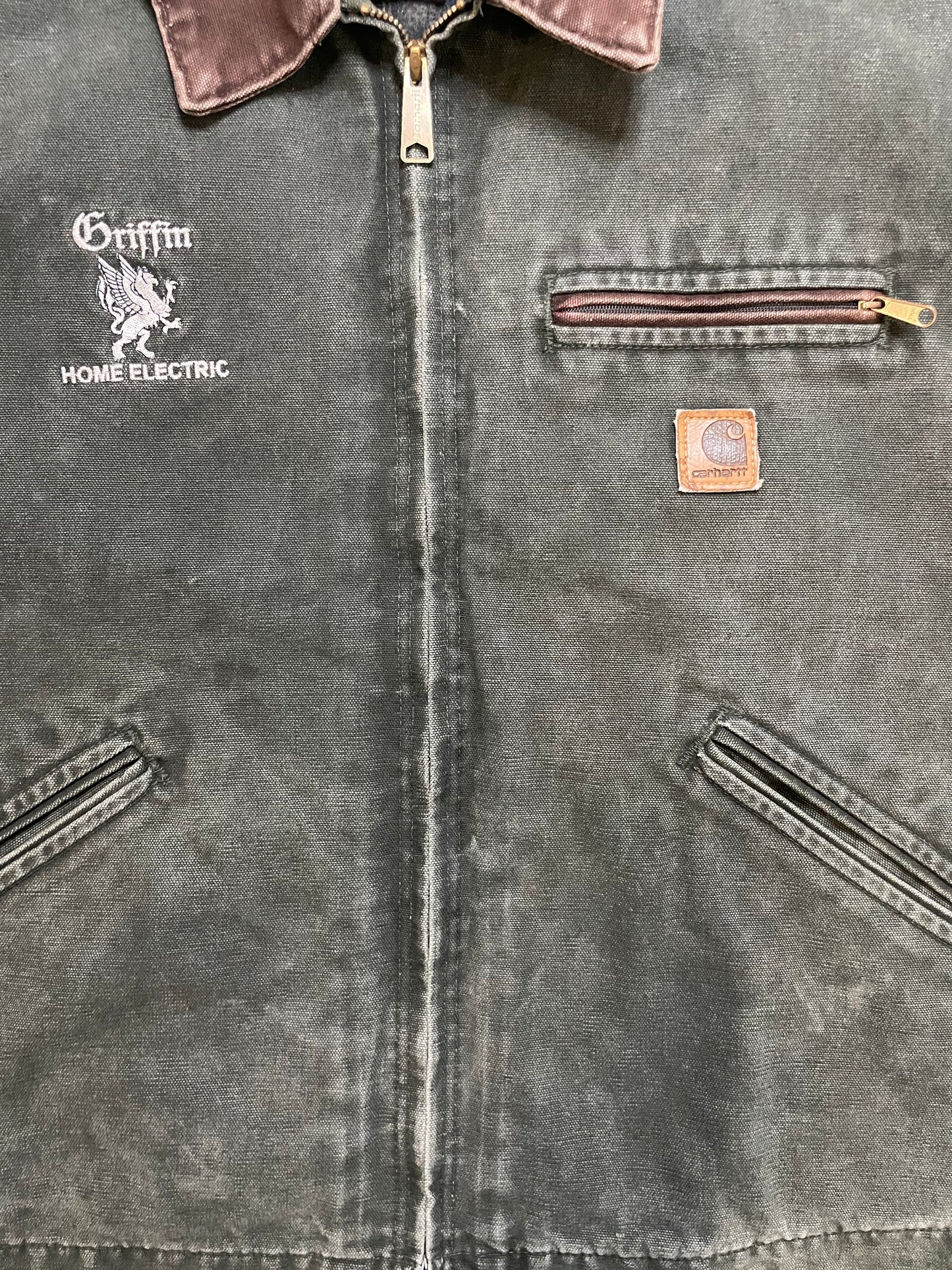 Vintage Carhartt moss green Detroit jacket vest
