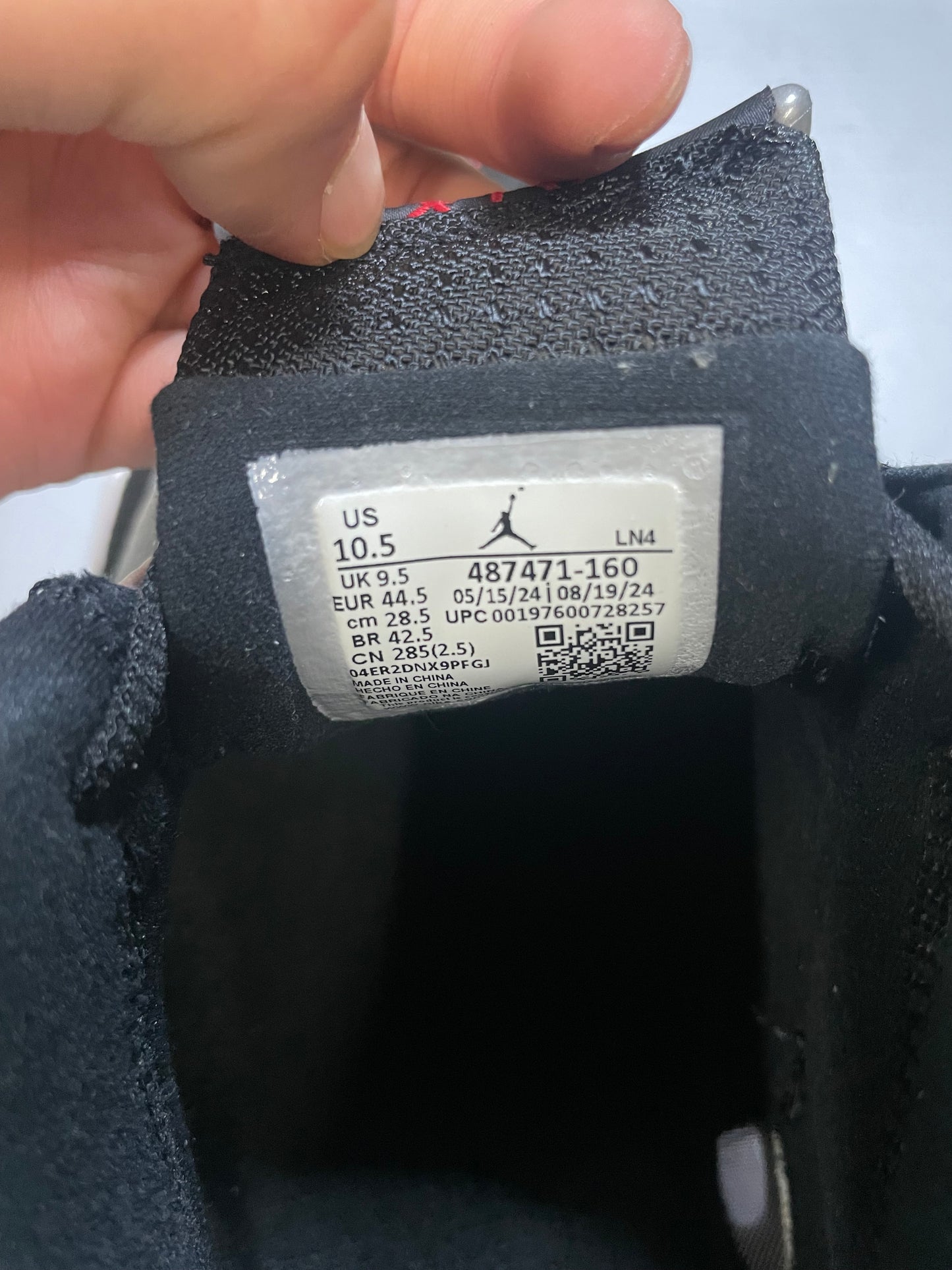Air Jordan 14 black toe 2024 size 10.5men/12women