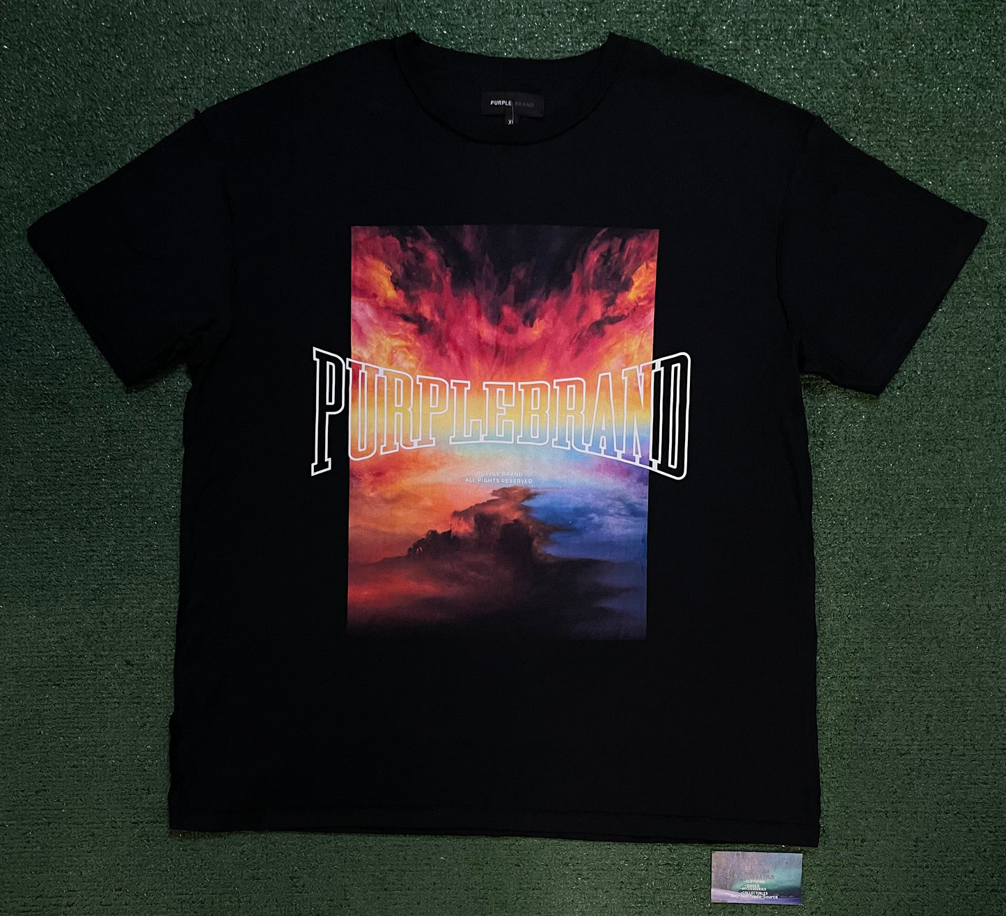 Purple brand fire in the sky tee