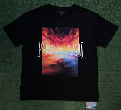 Purple brand fire in the sky tee